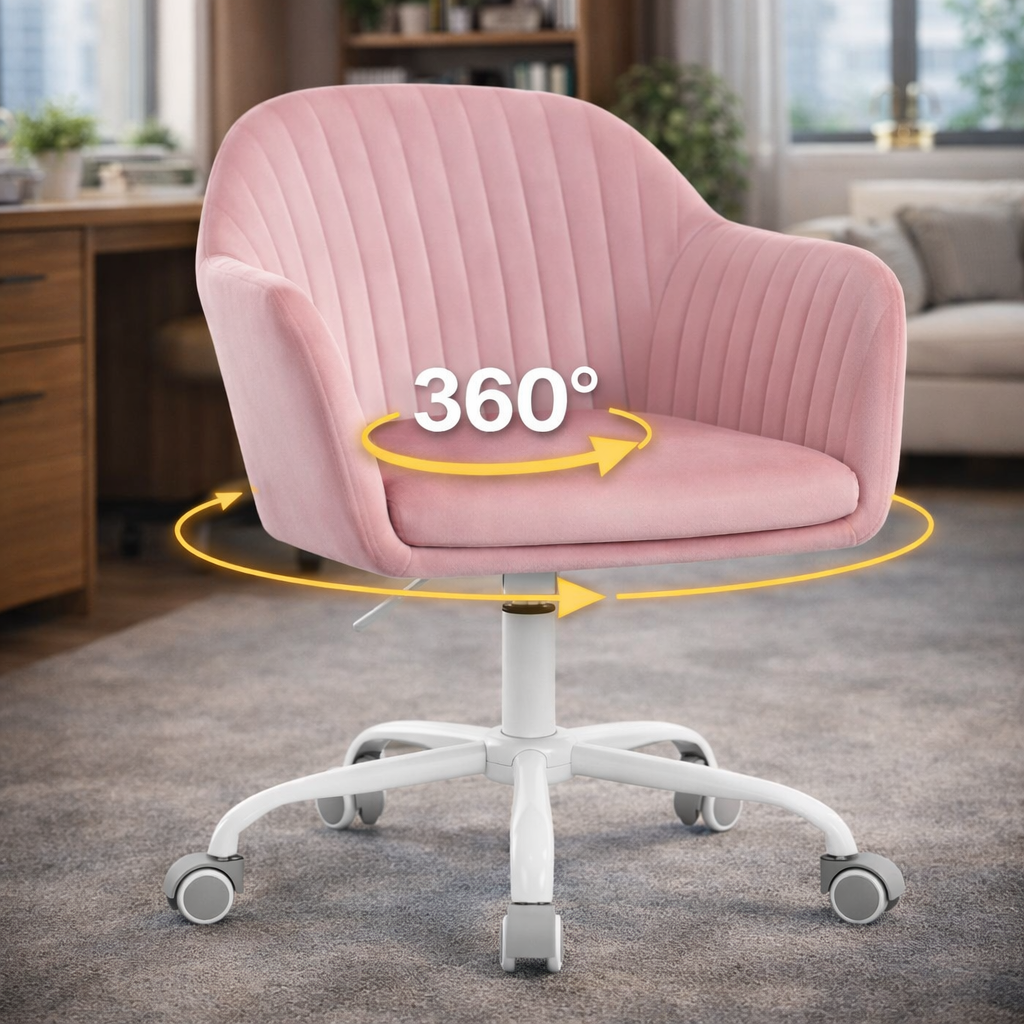 Chaise de Bureau Basse en Velours