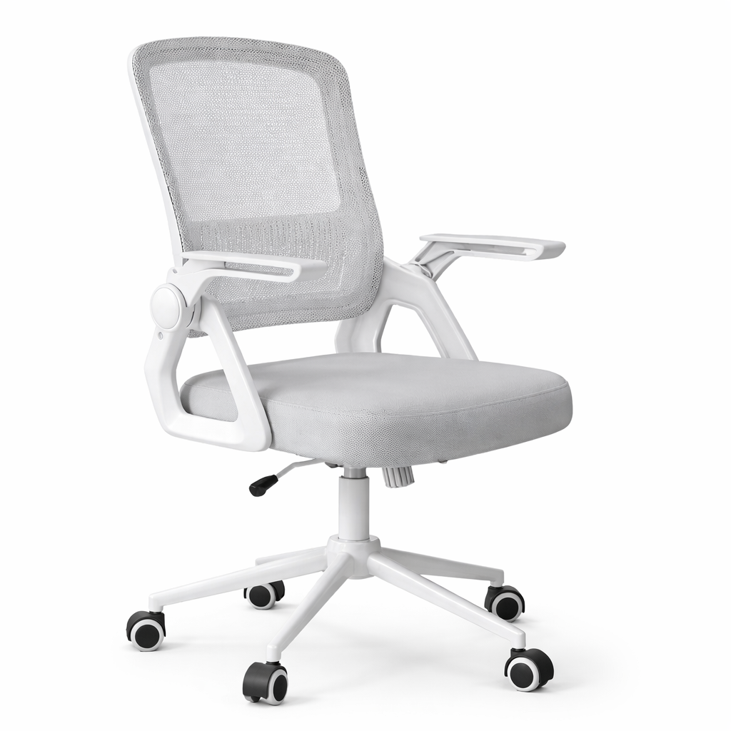 Chaise de Bureau en Maille avec Accoudoirs Relevables