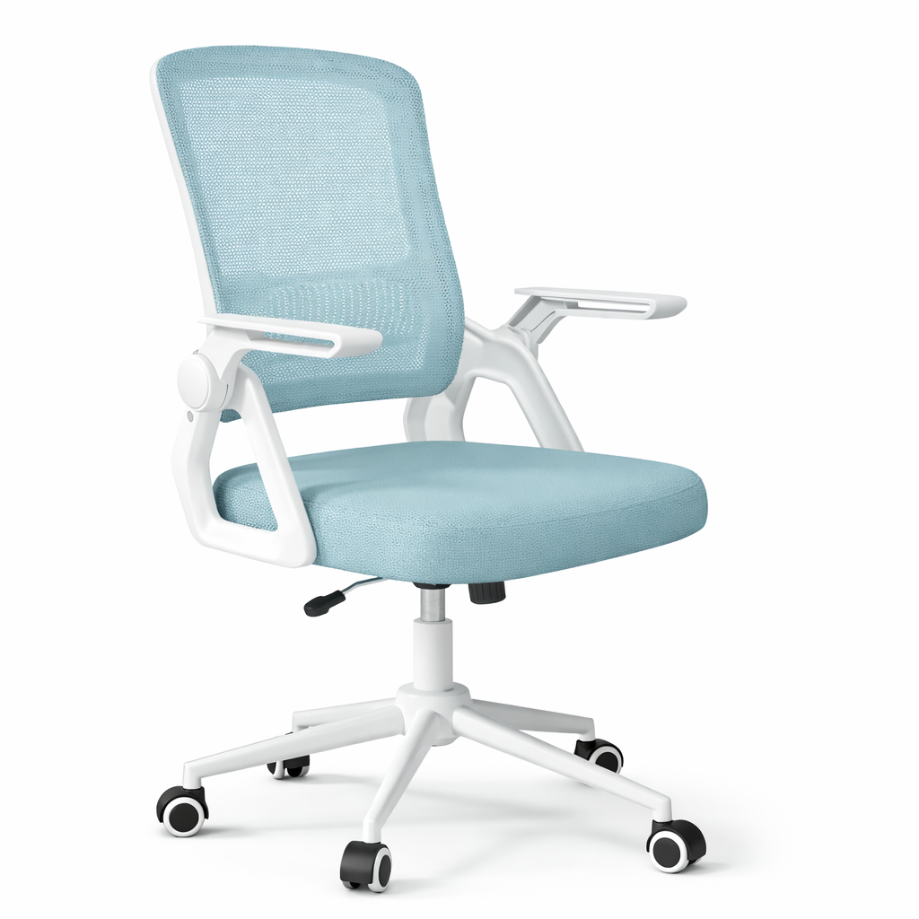 Chaise de Bureau en Maille avec Accoudoirs Relevables