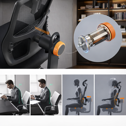 Chaise de Bureau en Maille avec Appui-tête