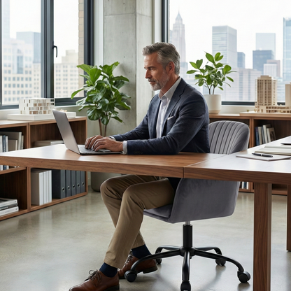 Chaise de Bureau Basse en Velours